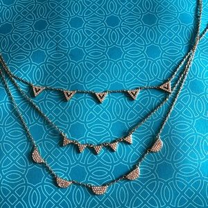 Stella and Dot pave necklace, gold